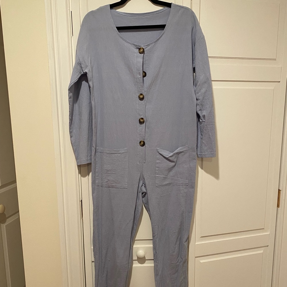 No brand light blue jumpsuit